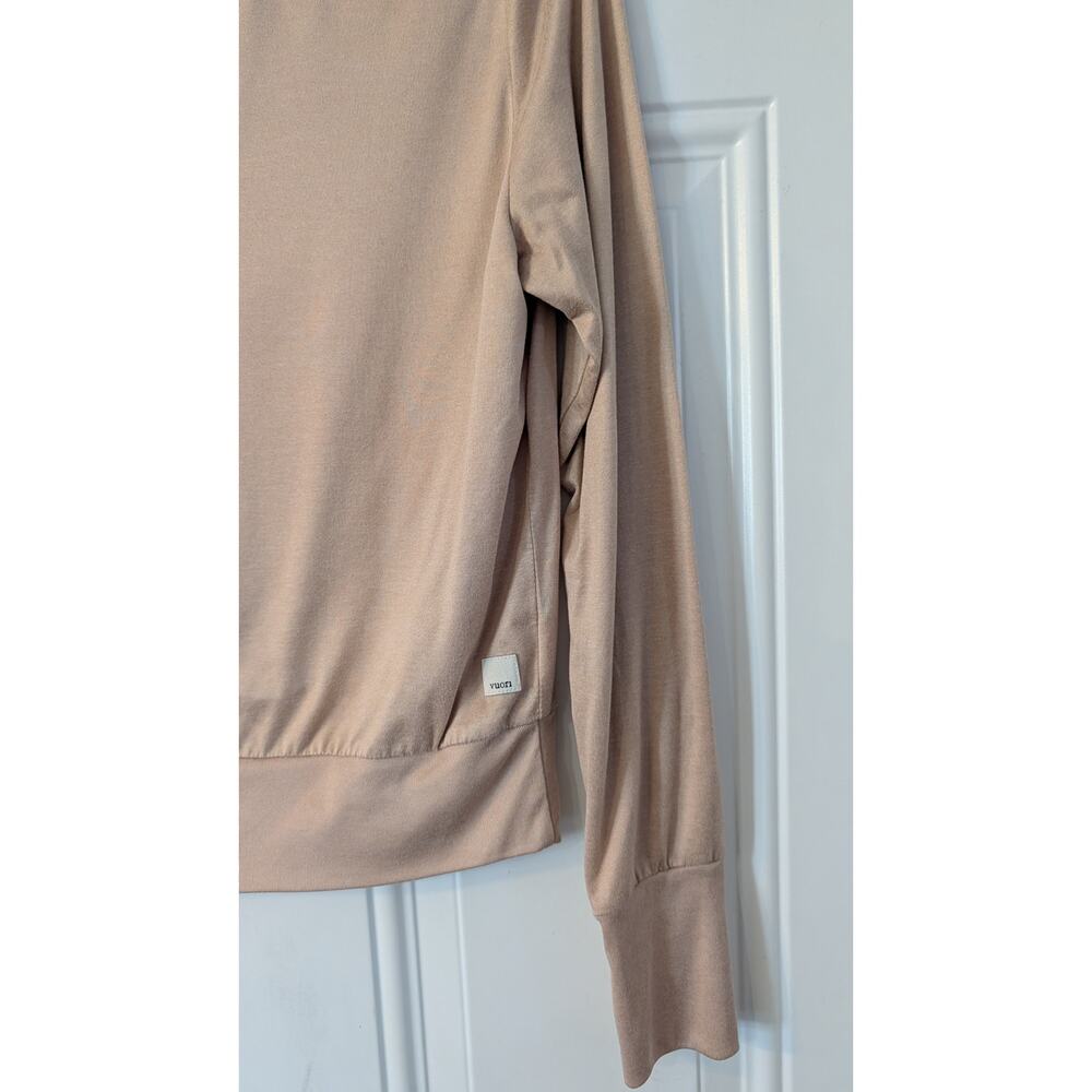 Vuori Daydream Crew Pullover XS Taupe Long Sleeve Lounge Sweatshirt - Picture 2 of 6